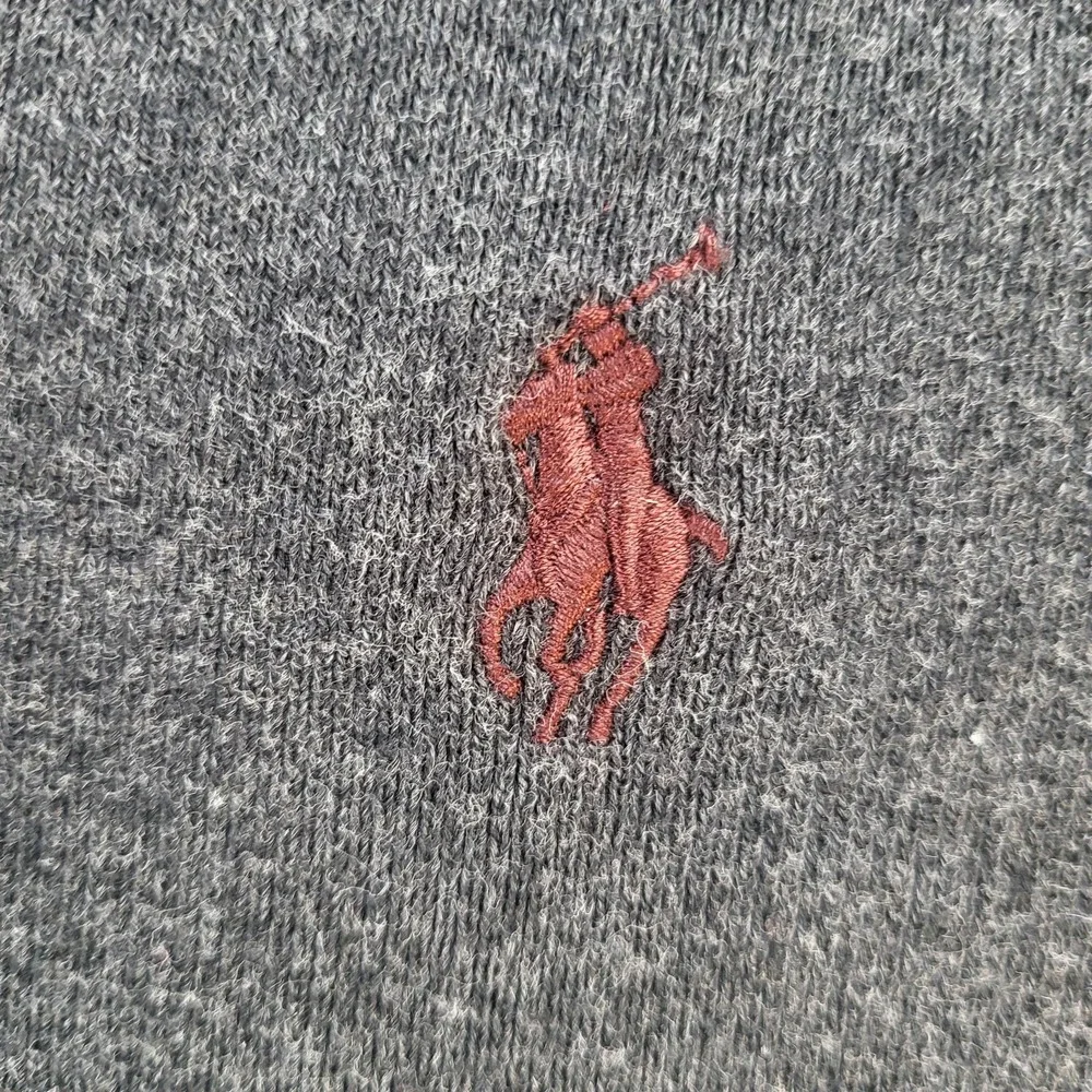 Polo Ralph Lauren Sweater Mens 2XL Gray Quarter Zip Mock Neck Pullover Pony Logo